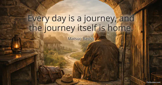 Every day is a journey, and the journey itself is home
