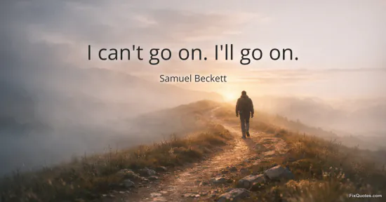 I can't go on. I'll go on