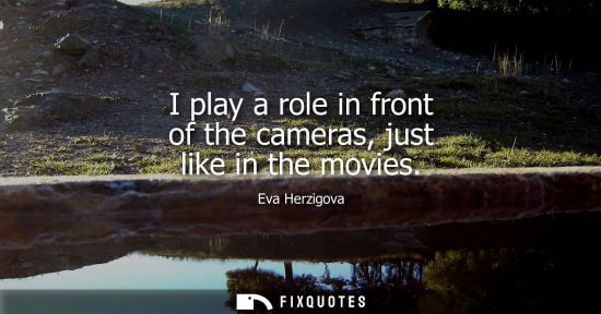 Small: I play a role in front of the cameras, just like in the movies - Eva Herzigova