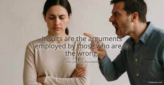 Insults are the arguments employed by those who are in the wrong