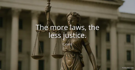 The more laws, the less justice