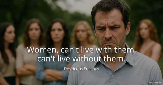 Women, can't live with them, can't live without them