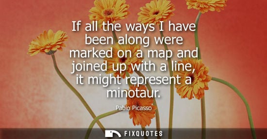 Small: If all the ways I have been along were marked on a map and joined up with a line, it might represent a minotau