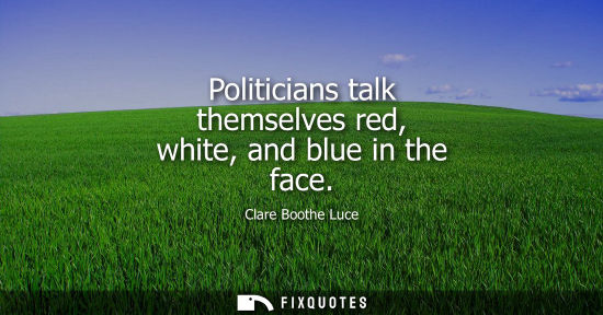 Small: Politicians talk themselves red, white, and blue in the face