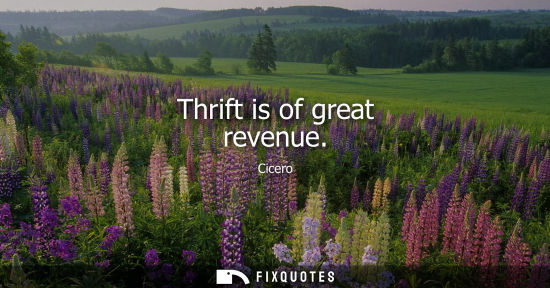 Small: Thrift is of great revenue