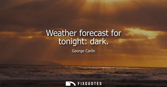 Small: Weather forecast for tonight: dark