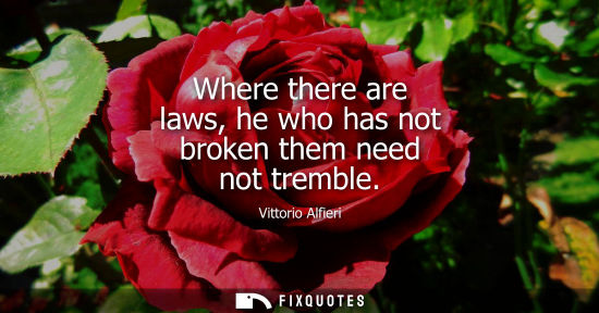 Small: Where there are laws, he who has not broken them need not tremble